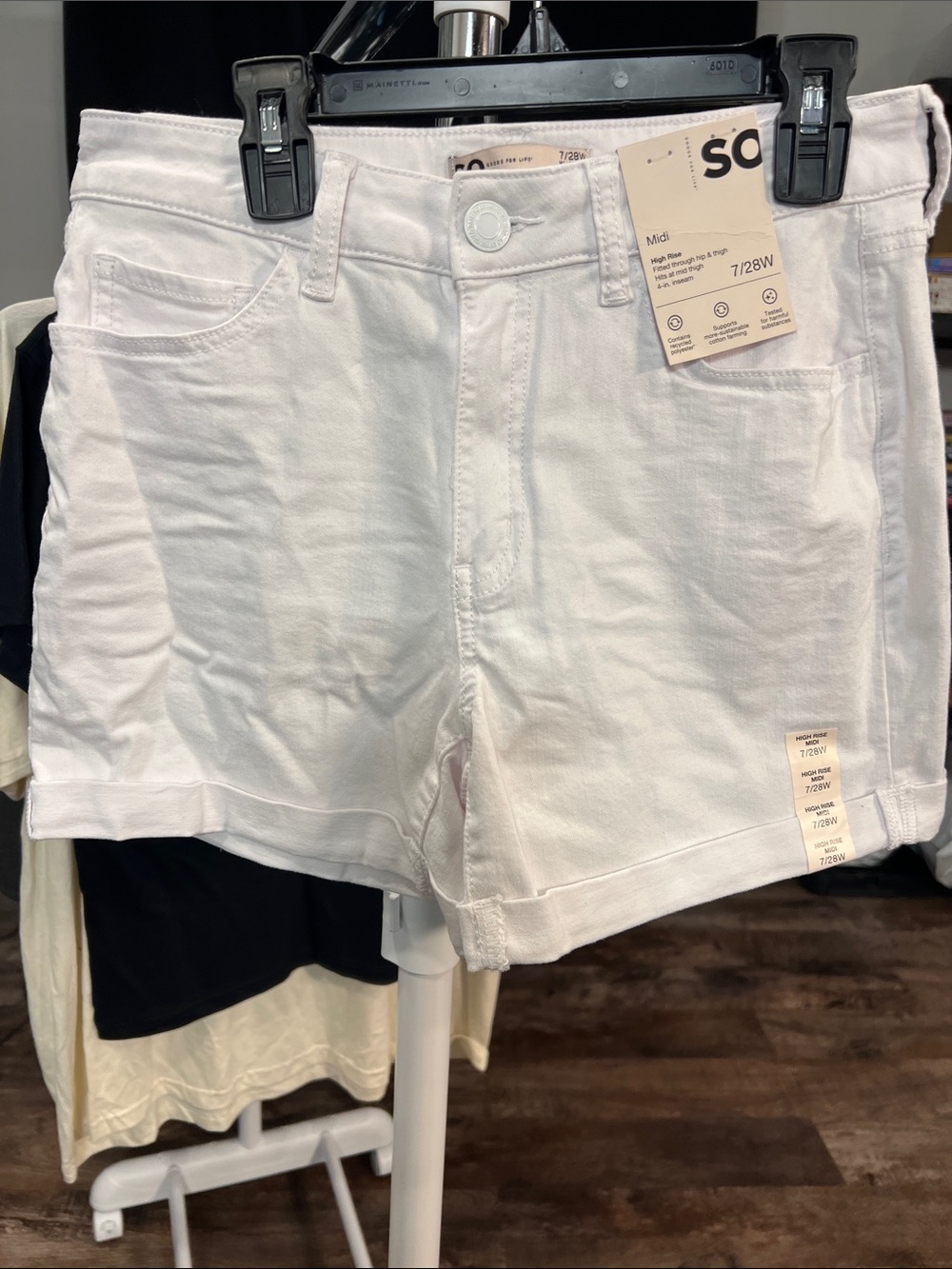 SO White high Rise Denim Jean Shorts
